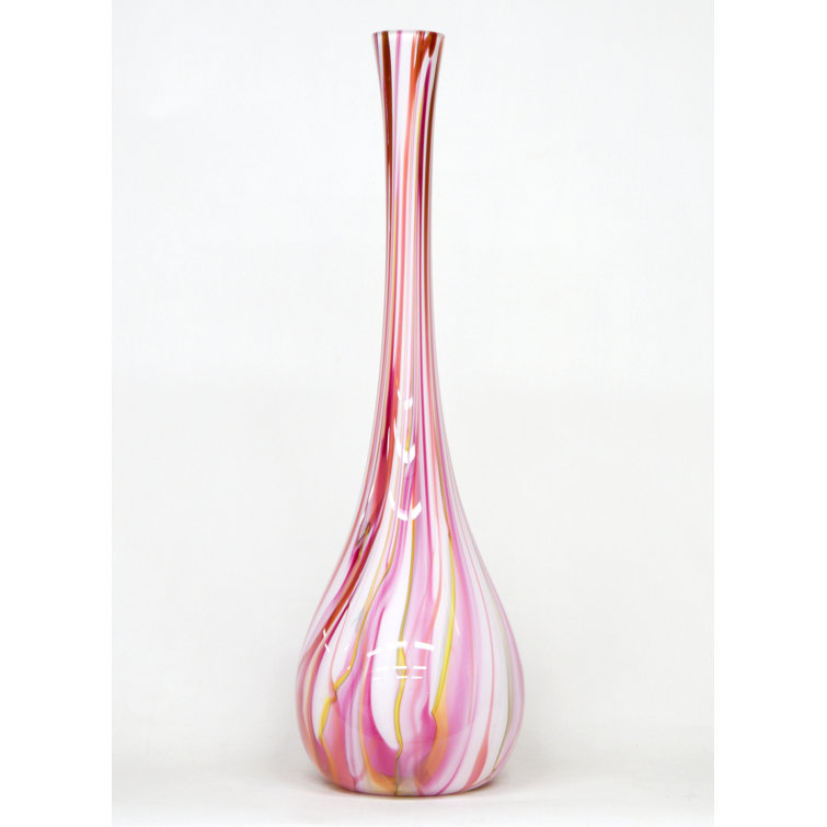 Orren Ellis Allshouse Hand Blown Glass Floor Vase Wayfair Canada